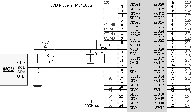MCP144液晶驱动器